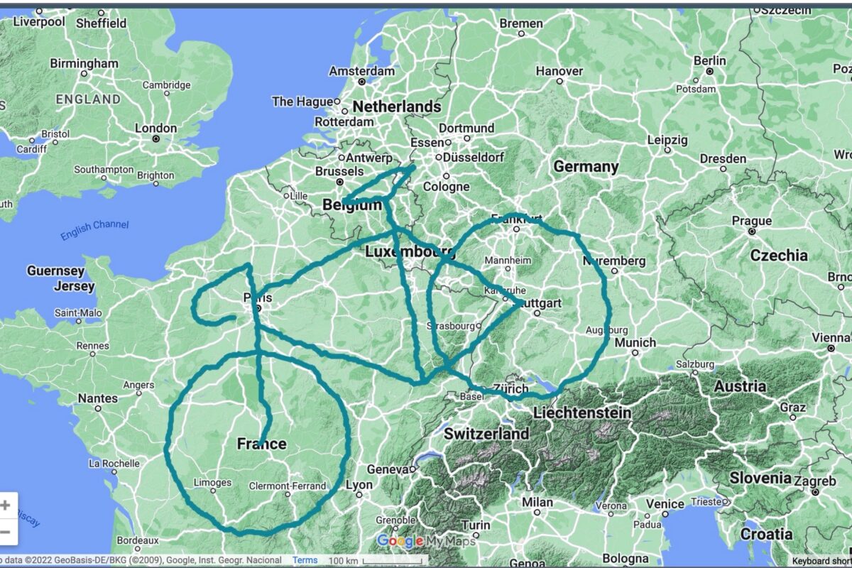 Riesiges GPS-Gemälde fürs Klima: 7.237 km großes Fahrrad „gezeichnet“