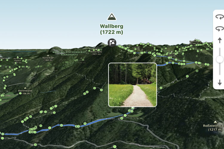 Dreidimensionale Routenplanung: Neue 3D-Karten-Funktion von komoot
