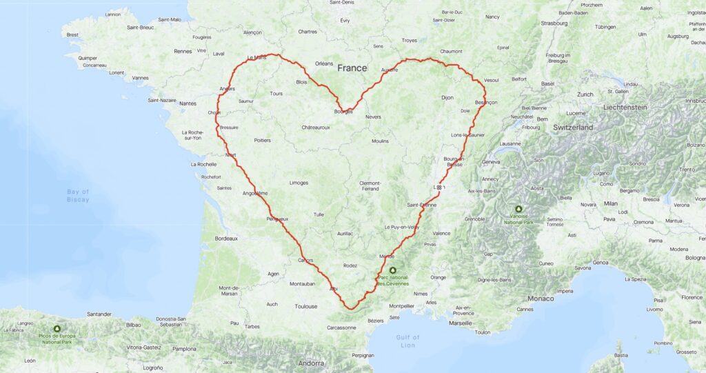 Strava Art Herz